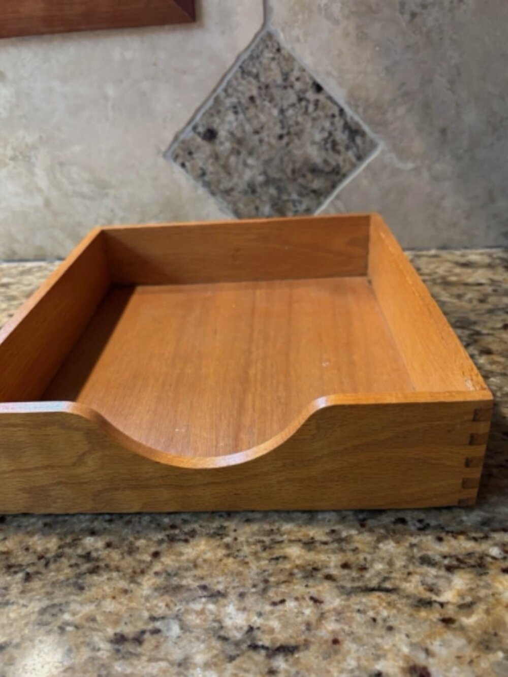 Vintage Hedberg 721 Letter Size Wood In/Out File Desk Tray Dovetail Corners